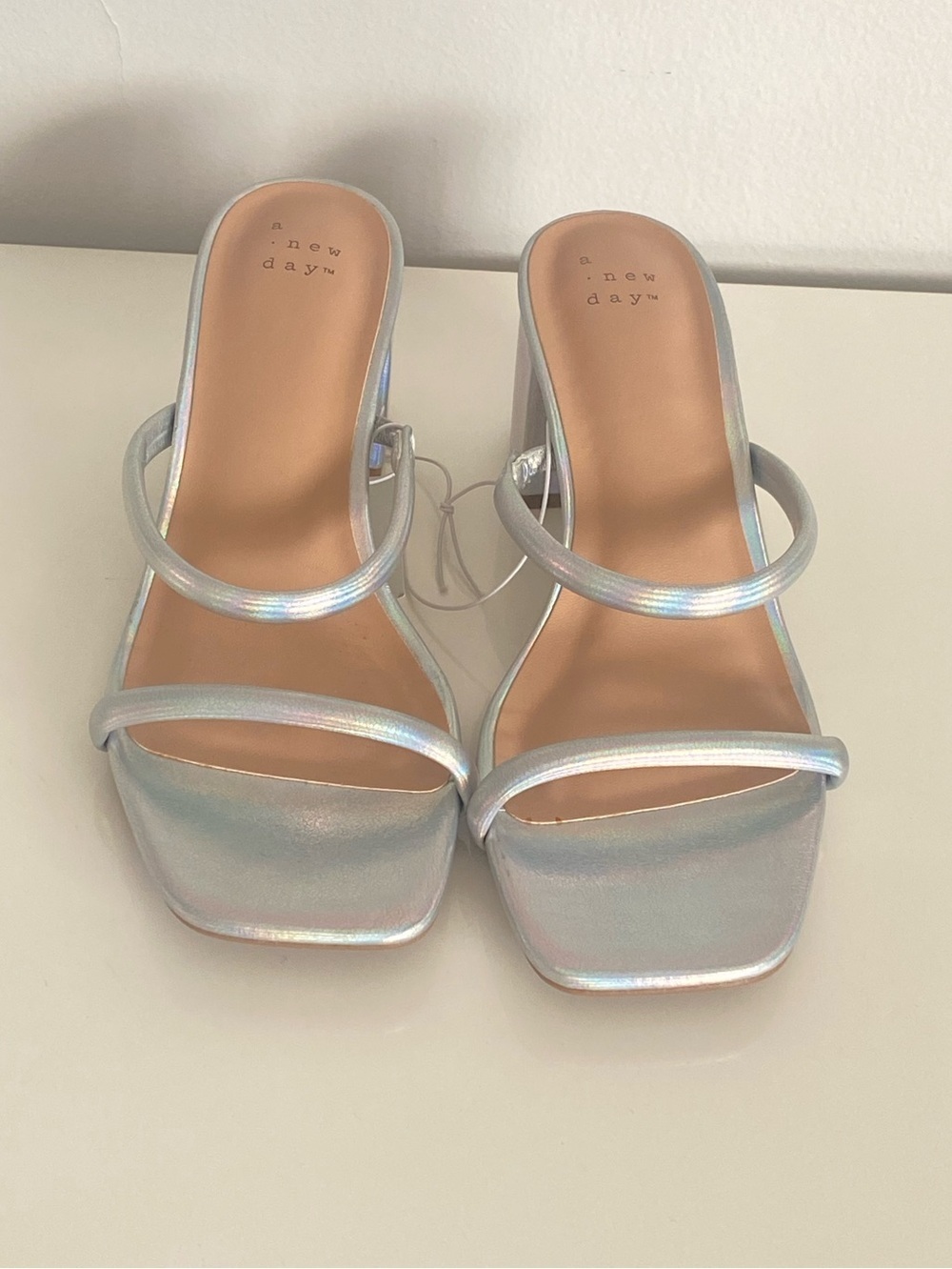 a new day Holographic Metalic Strappy Block Heel Sandal - Picture 3 of 8